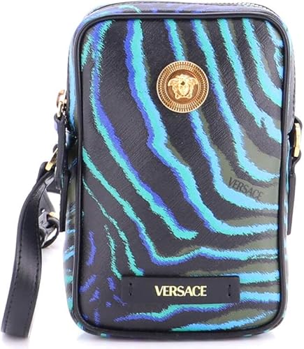 Pre-Loved Medusa Biggie Pouch Crossbody Bag Printed Leather Micro, Multicolor
