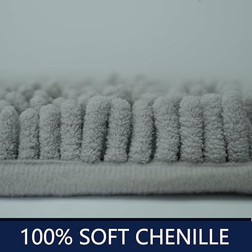 Miniatura 6 de BOANKODU Alfombras de baño de chenilla, extra gruesas y absorbentes, antideslizantes, lavables a máquina, secar en seco, felpa suave y acogedora,