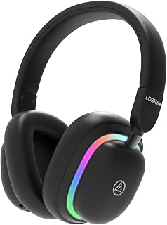 LOBKIN Bluetooth 5.3 Headphones Over-Ear - Lightweight Wireless Foldable Headset Built-in Microphone with Wireless and Wired Kids Gaming Headphone for Adult Girls Boys