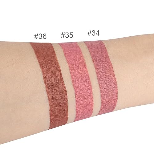 Miniatura 4 de evpct DNM - Juego de 3 lápices labiales líquidos mate para mujer, color malva, rosa, beige, marrón, mate, 24 horas, lápiz labial mate, brillo de