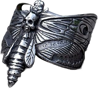 Nya Herrringar Butterfly Skull Mönster Gothic Punk Motorcykel Smycken Presenter
