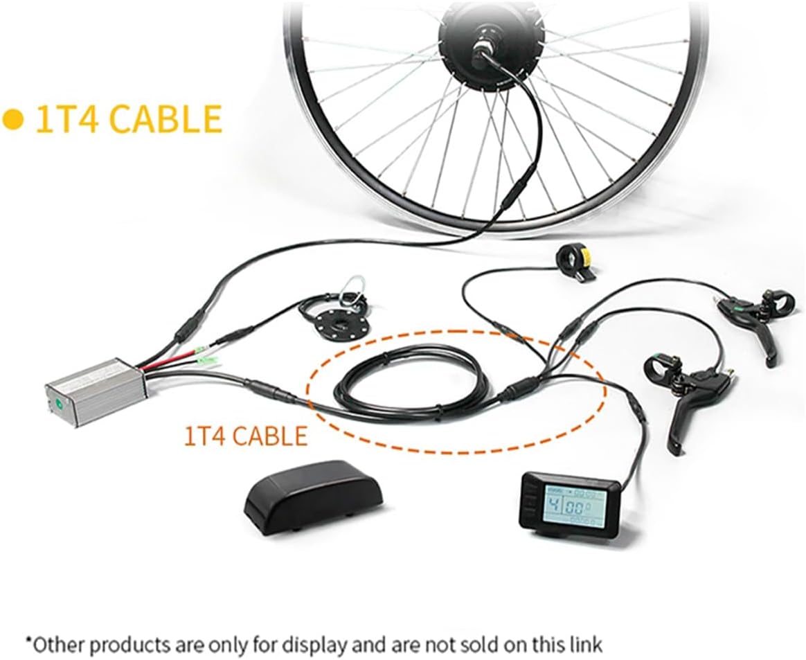 Electric Bike Connector 1T4 Extend cable 105cm Connect E-bike Throttle/Ebrake/Display Electric Bicycle Parts Accessories