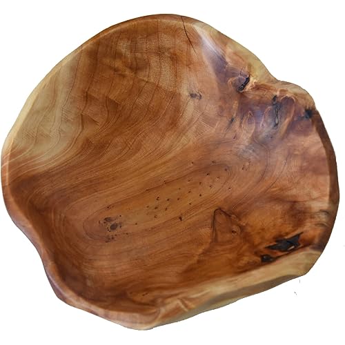 Creative Wood Bowl Root Carved Bowl Handmade Natural Real Wood Candy Serving Bowl (9"-10")