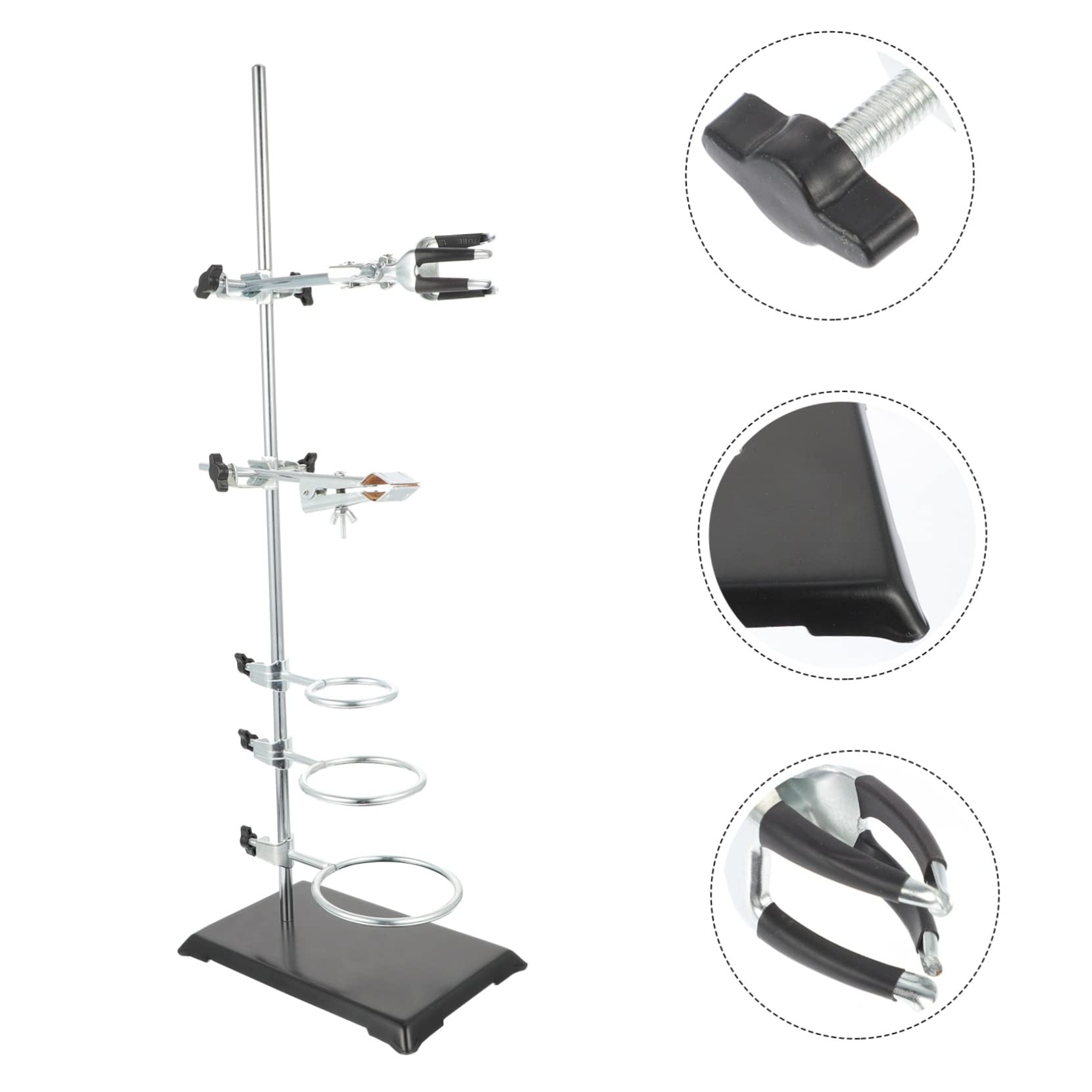 Laborständer aus Eisen 60cm Silber mit 6 Halterungen