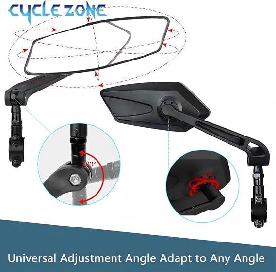 2PCS Bike Mirrors For Handlebars For Catrike Road AR 2017-2020,360 Adjustable Rotatable Wide Angle Mirror Accessories