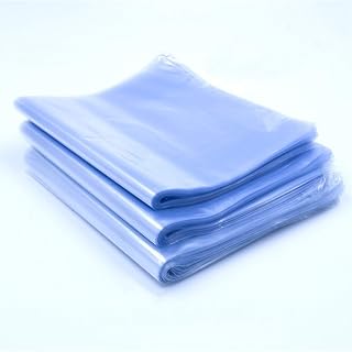 100pcs 12x16'' Shrink Bags, Shrink Wrap Bags Heat Seal PVC Film 100 Ga for Soaps, Bath Bombs, Bottles, Crafts, Shoes & DIY（Best Shrink Rate)(12 * 16 INCH)