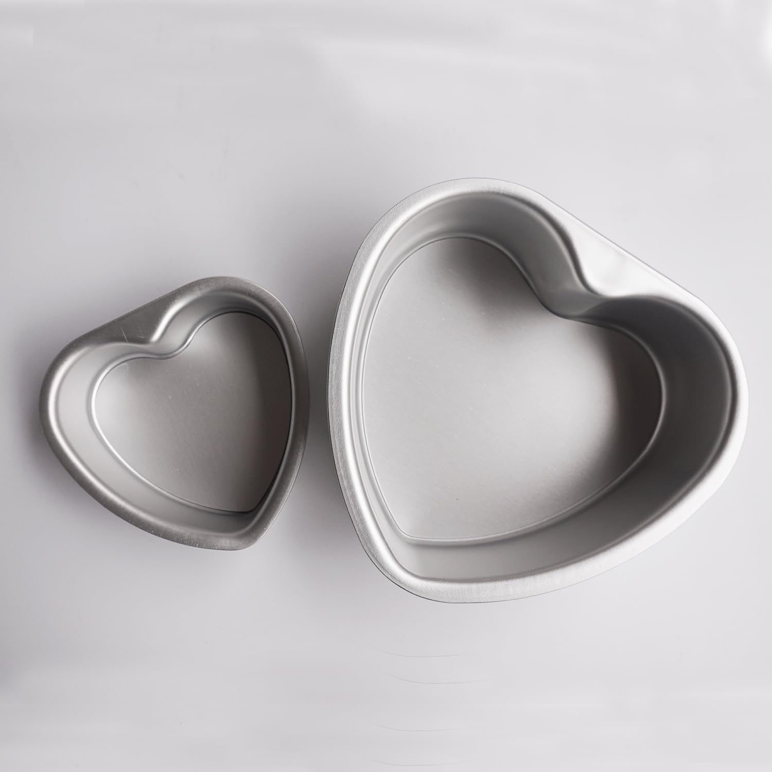 LoveDeal 2Pcs Heart Shaped Cake Pans 4 Inch and 6 Inch with