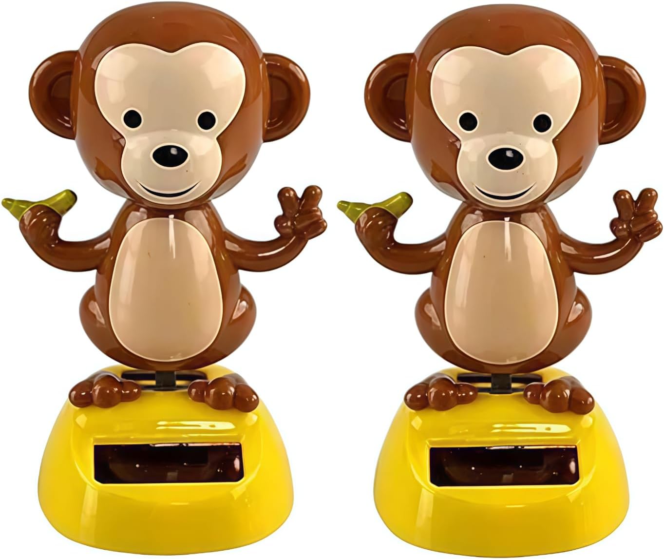 2Pcs Cute Monkey Solar Power Dancing Monkey Figure for Car Dashboard Desktop Decor for Adult Solar Power Kits Auto Parts