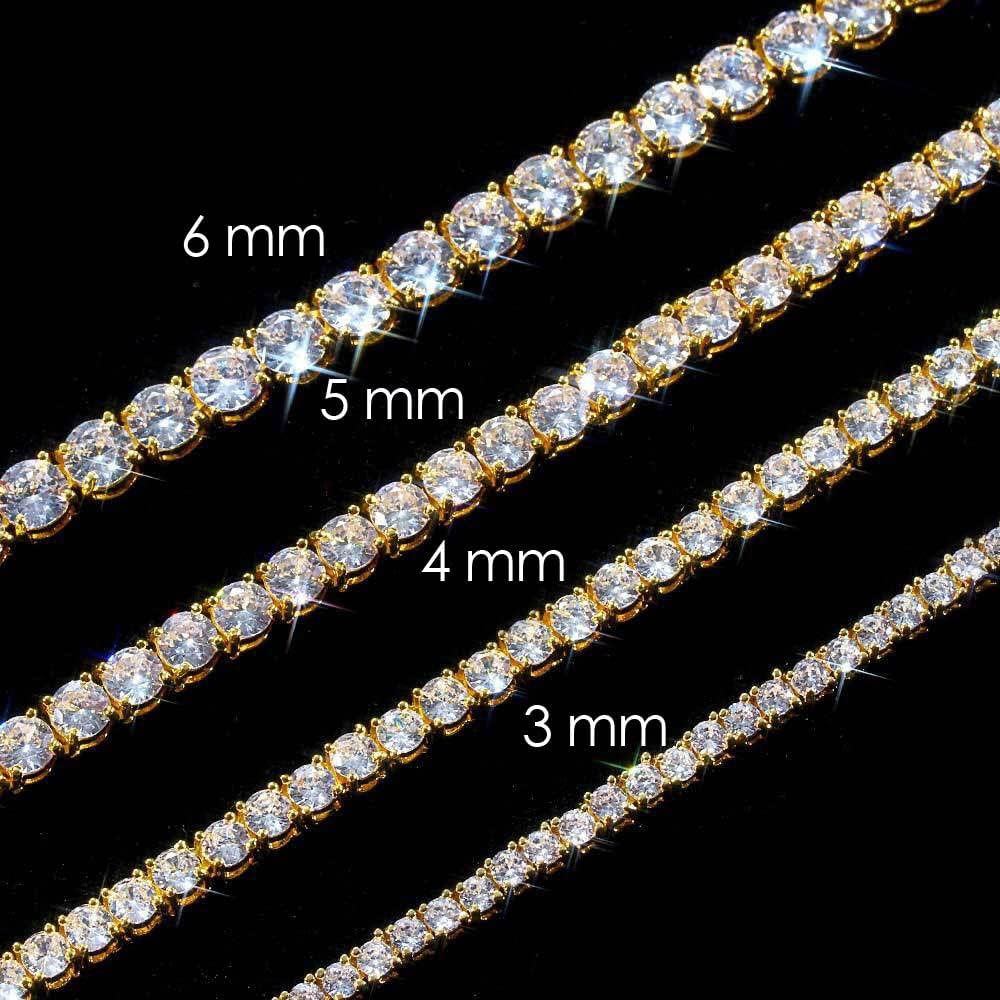 Michooyel Tennis Necklace for Women Tennis Chain Women Iced Out Necklace Prong-Setting 5A Cubic Zirconia Stones Fashion Jewelry 3mm 4mm 5mm 6mm, 16,18,20,22,24 Inches
