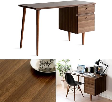 Amazon Co Jp パソコンデスク 木製 Pcデスク デスク おしゃれ 1cm幅 学習机 机 ワークデスク 勉強机 大人 パソコン机 テレワーク 在宅勤務 作業机 作業台 Desk 北欧 ミッドセンチュリー レトロ モダン 家具 1cm ブラウン 文房具 オフィス用品