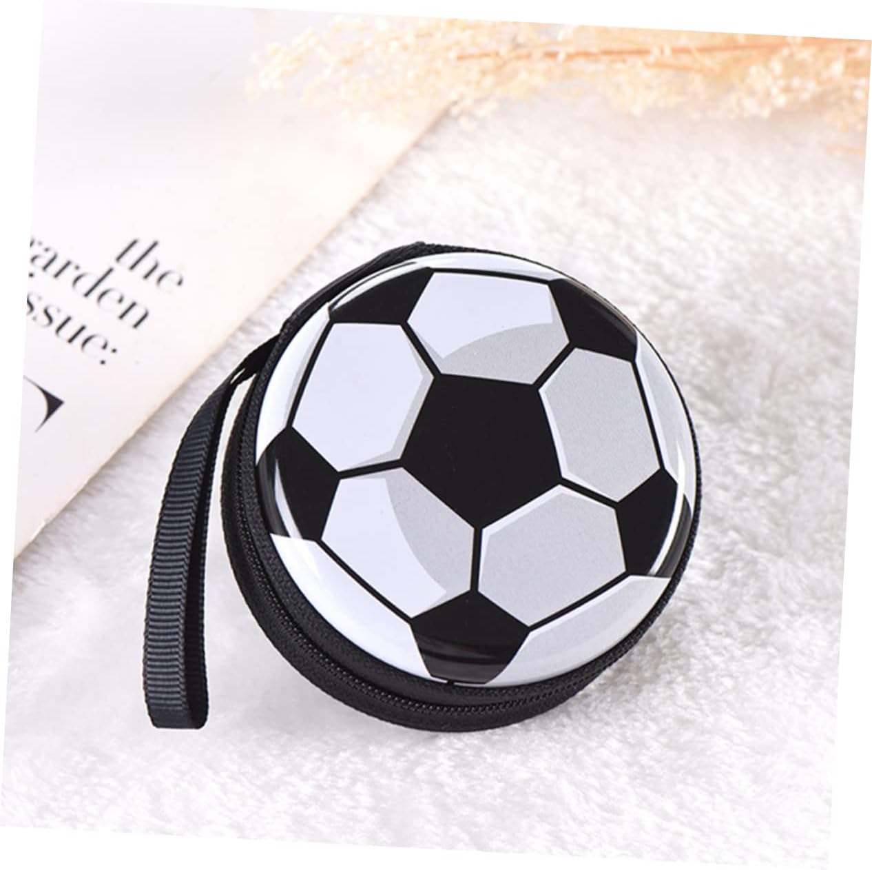 KOMBIUDA 4pcs Soccer Goodie Bags Football Snack Bags Tinplate Coin for Parties School Random Color