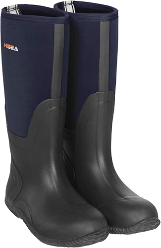 HISEA - Botas de lluvia para hombre impermeables, con aislamiento de goma de neopreno al aire libre, botas de caza para invierno nieve ártica
