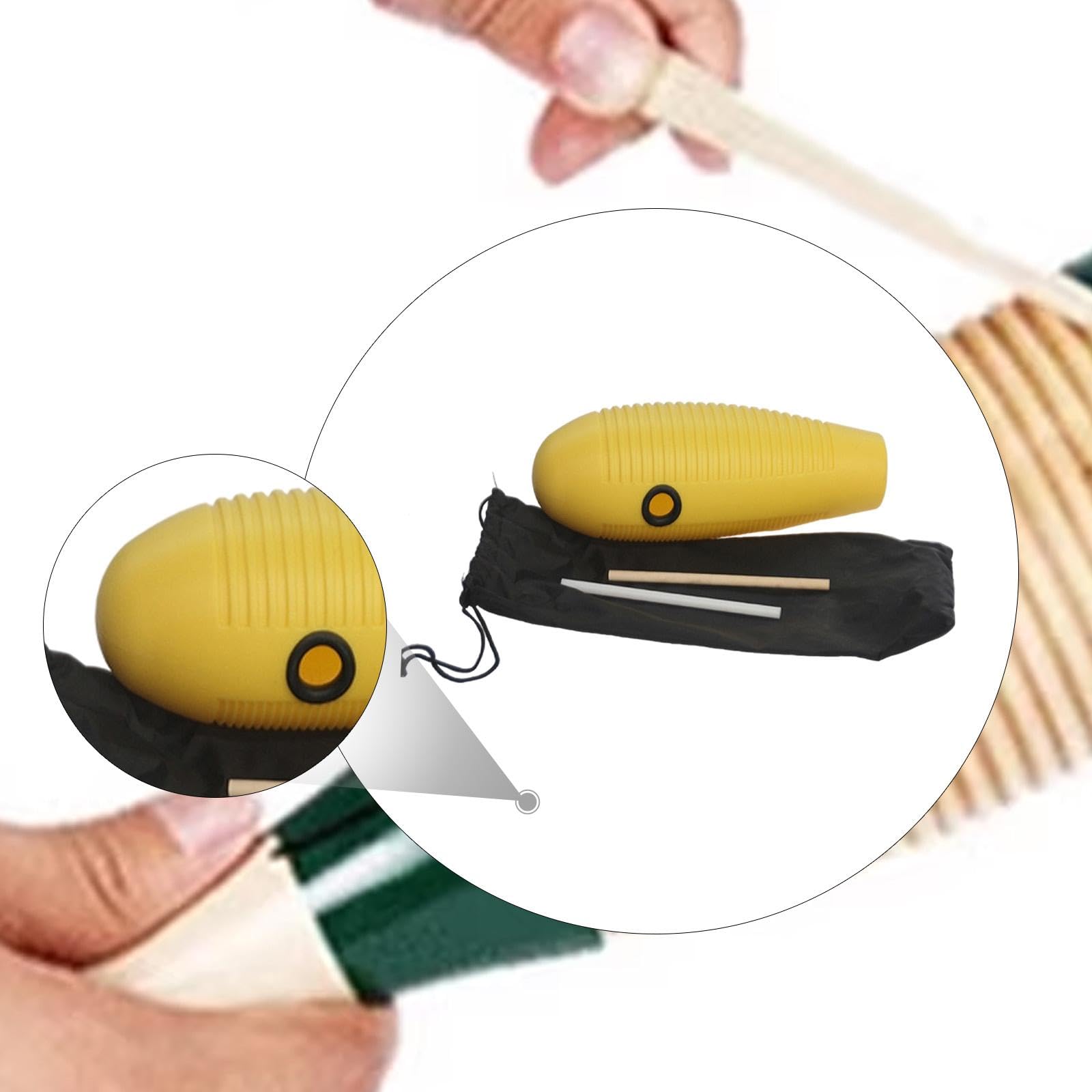 Güiro de Instrumento Latino Herramienta de Entrenamiento Sonajero Educativo Percusión Manual para Mejorar La Comprensión Rítmica Adecuado para Reg, Amarillo