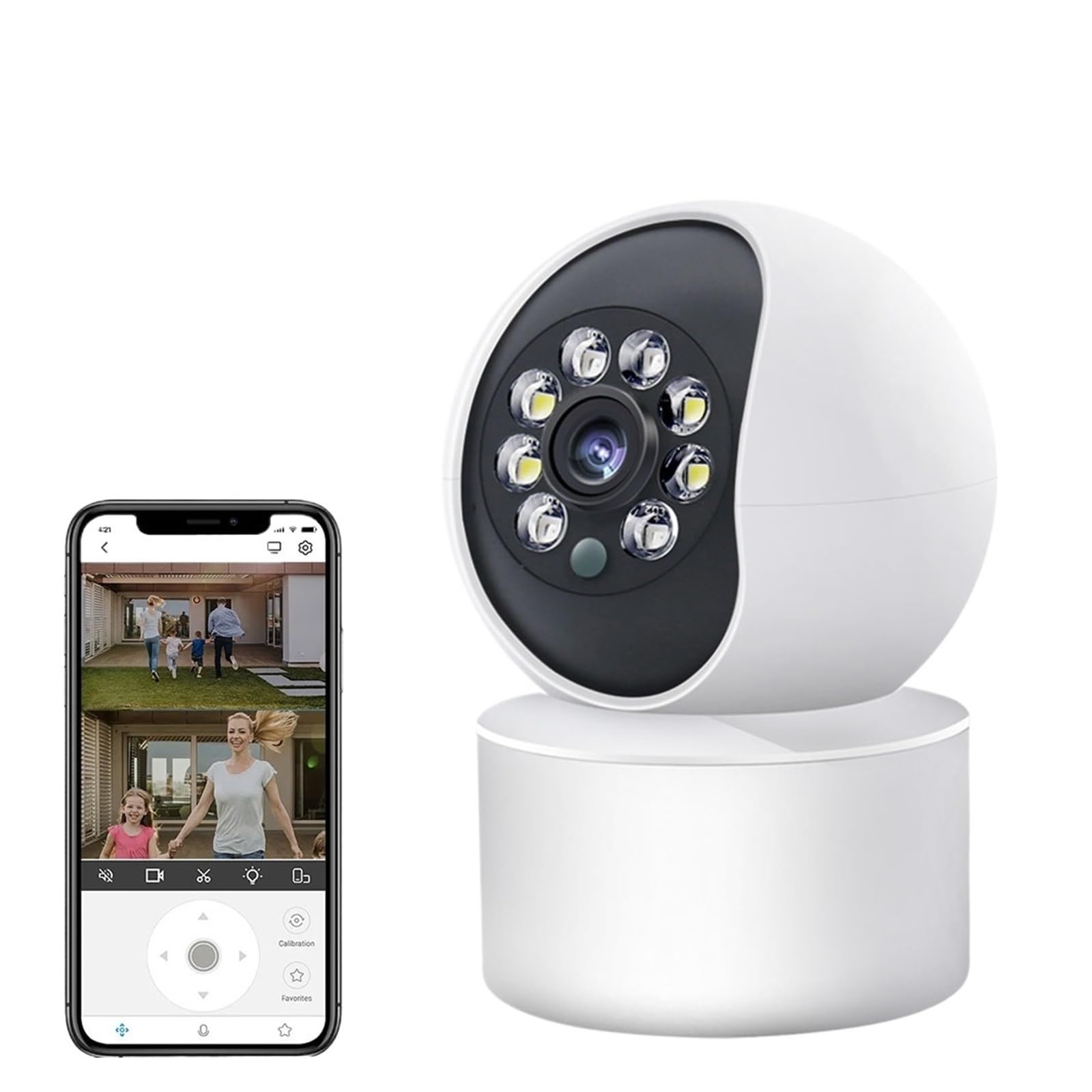 Kamera bezpieczeństwa na zewnątrz Kamera Wi-Fi 5 MP z dwoma obiektywami Noktowizor Kolorowe kamery monitorujące AI Automatyczne śledzenie ludzi Wewnętrzna kamera wideo(5MP Camera Add 64GB)