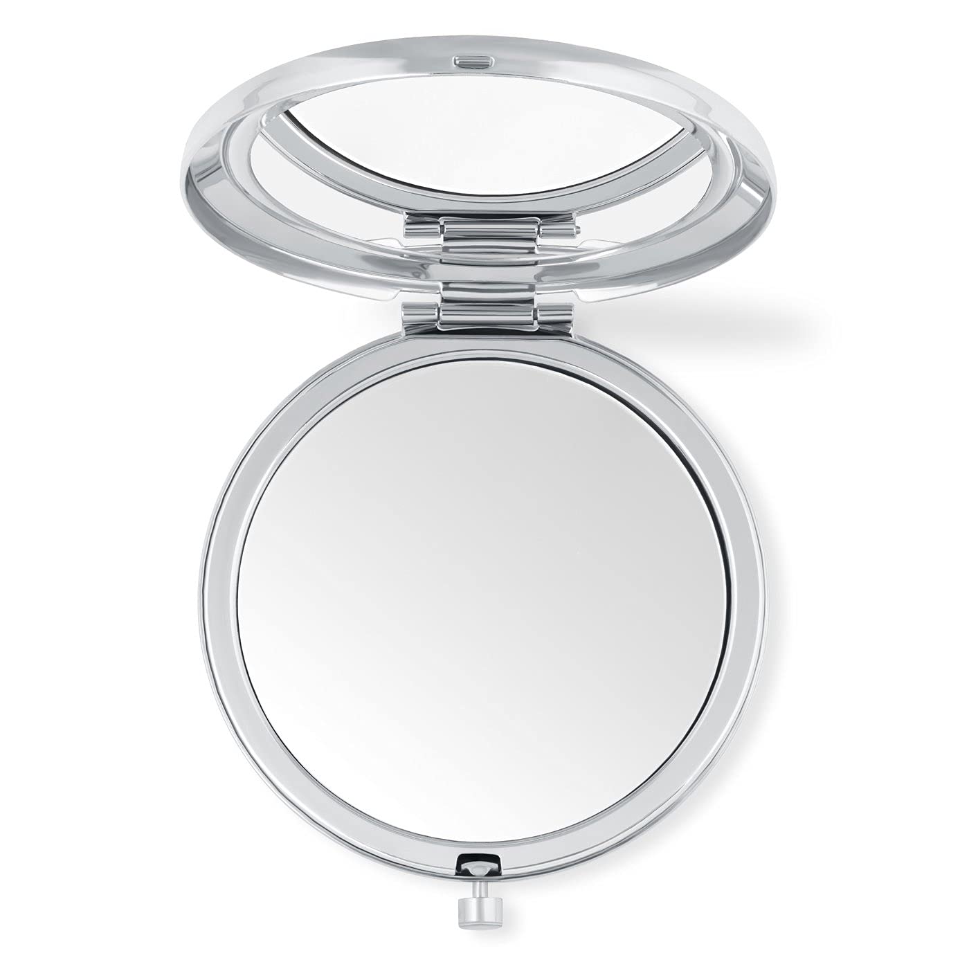 Maverton Specchio Rotondo da Borsetta - Personalizzazione a Incisione Laser - 2 in 1 - Specchio Ingranditore + Specchio - Specchio Trucco - regalo donna compleanno - Cuori