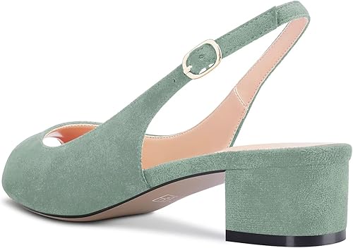 Vista 3 de Castamere Sandalias de tacón bajo para mujer, con puntera abierta, sin cordones, bonitas, sexy, transparentes, de 1.4 pulgadas