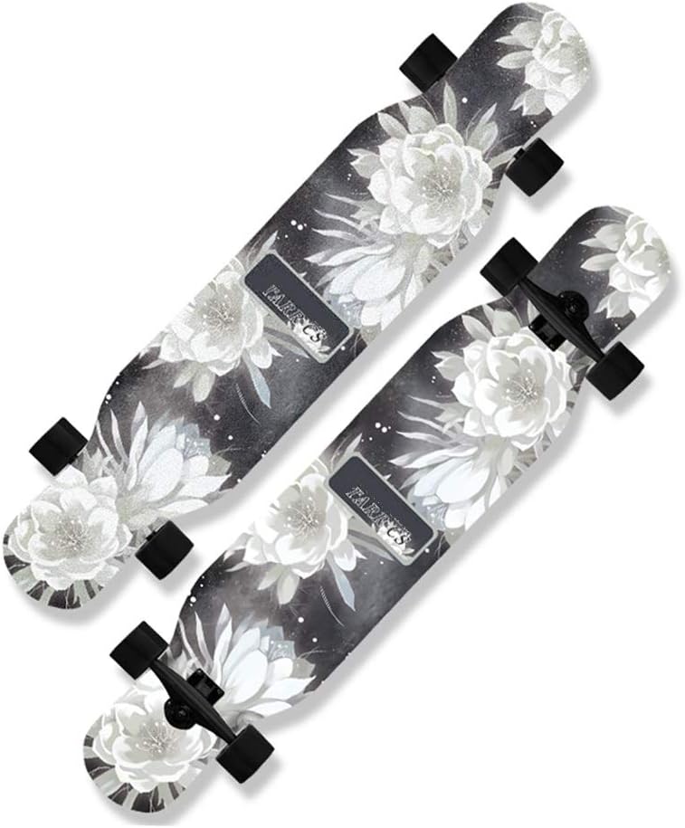 Skateboards 46 Inch Long Boards Skateboard for Cruising, Free Style, Downhill and Dancing, Longboard 9 Layer Maple Deck Cruiser for Teens Adults Beginners Girls Gifts (Color : Style B)