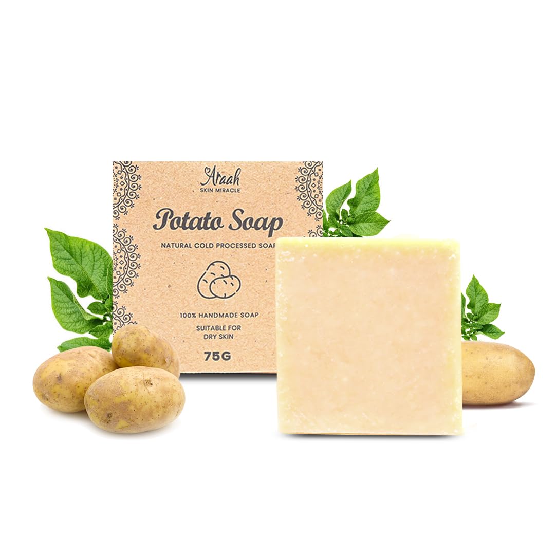 Araah Potato Soaps Made of fresh Potato for Pigmentation and removes dark spots on the face Araah Potato Soaps Made of fresh Potato for Pigmentation and removes dark spots on the face