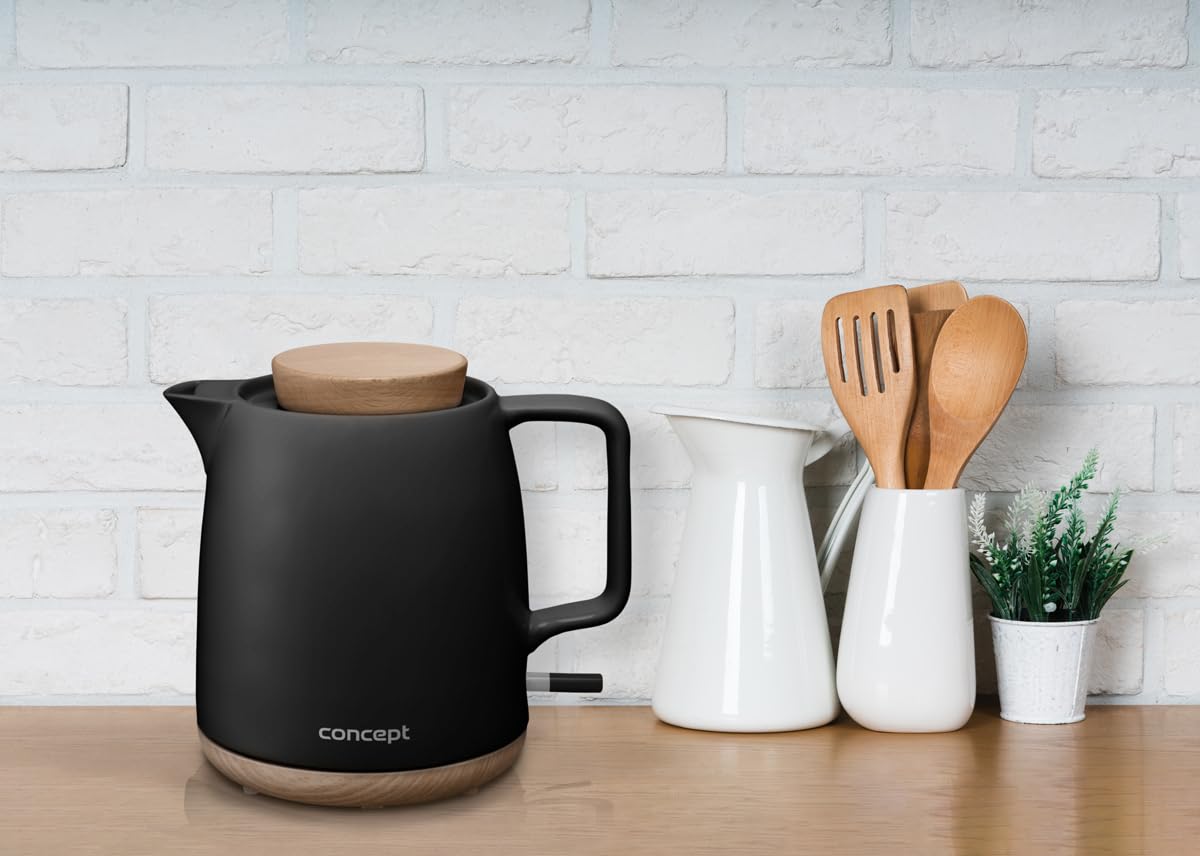 Concept RK0086 elegancki czajnik ceramiczny 1 l czarny