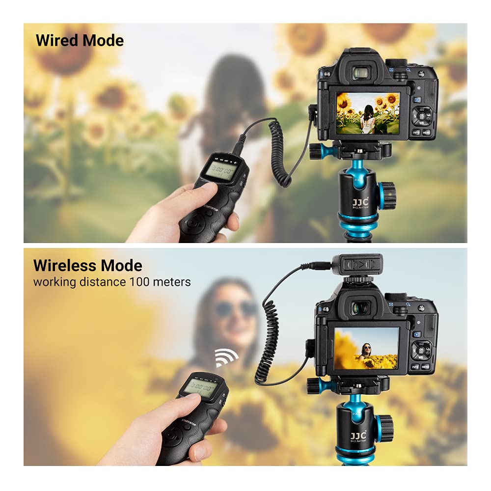 JJC Timer Telecomando per Scatto Remoto per Fotocamere Digitali Nikon Z 9 D850 D810 D800 D700 D500 D5 D4S D3S D3 D3X D2H D2 D1