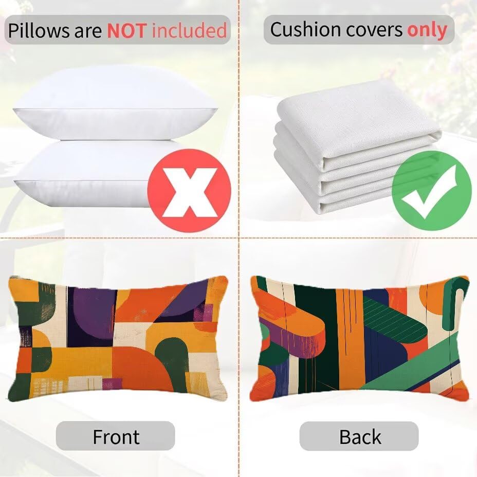 Housses coussin de jardin déperlante 60x90cm lin fermeture invisible - 5