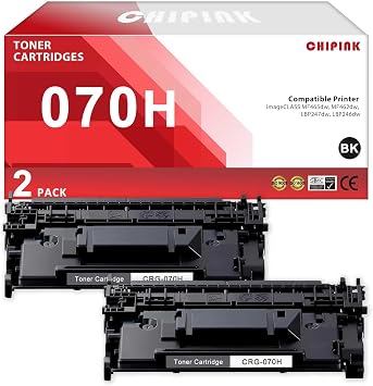 070H Black High Yield Toner Cartridge Replacement Compatible for Canon 070H Toner Cartridge 070 H CRG-070H Ink for ImageCLASS MF465dw MF462dw LBP247dw LBP246dw Printers 2 Pack, High Capacity