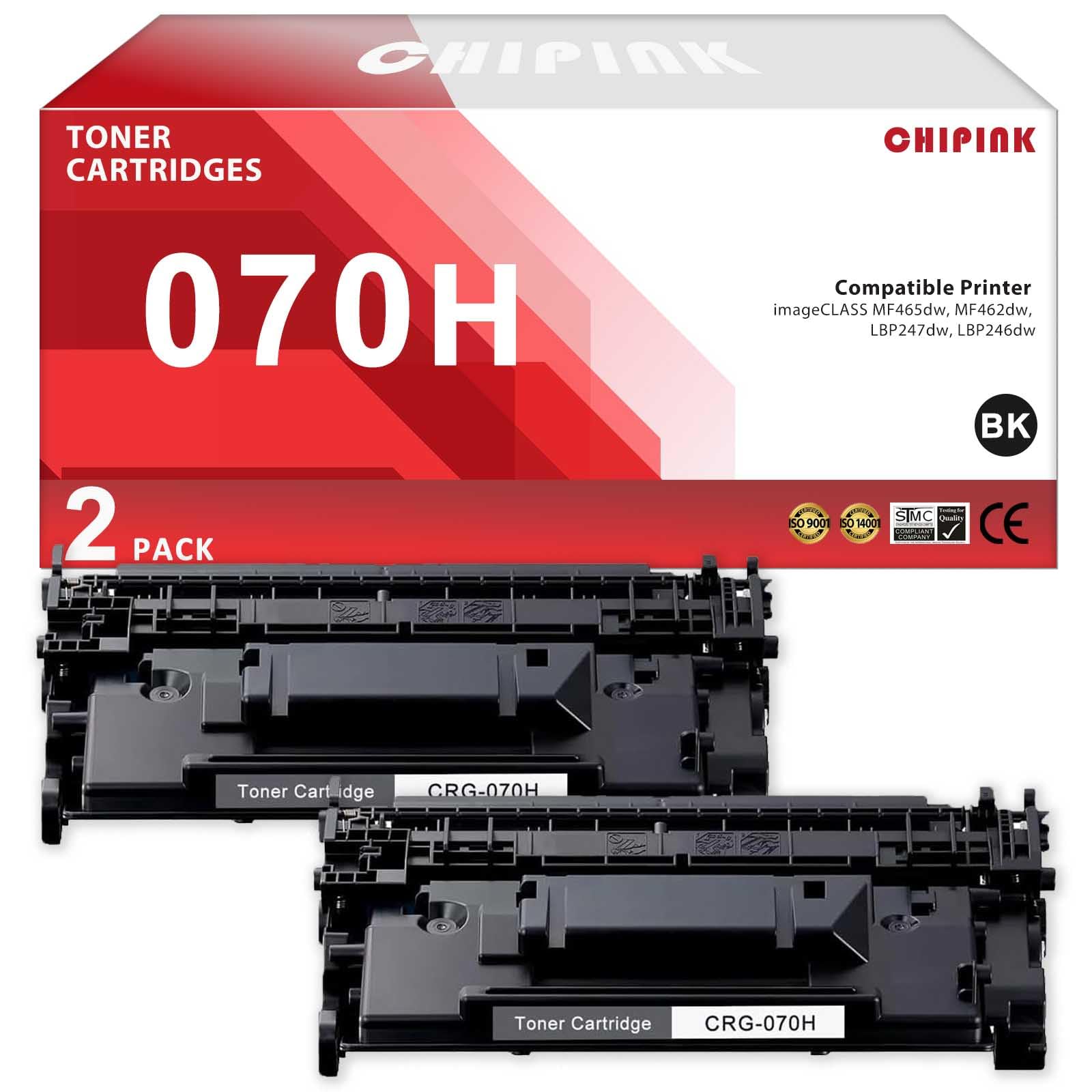 Chipink 070H Black High Yield Toner Cartridge Replacement Compatible for Canon 070H Toner Cartridge 070 H CRG-070H Ink for ImageCLASS MF465dw MF462dw