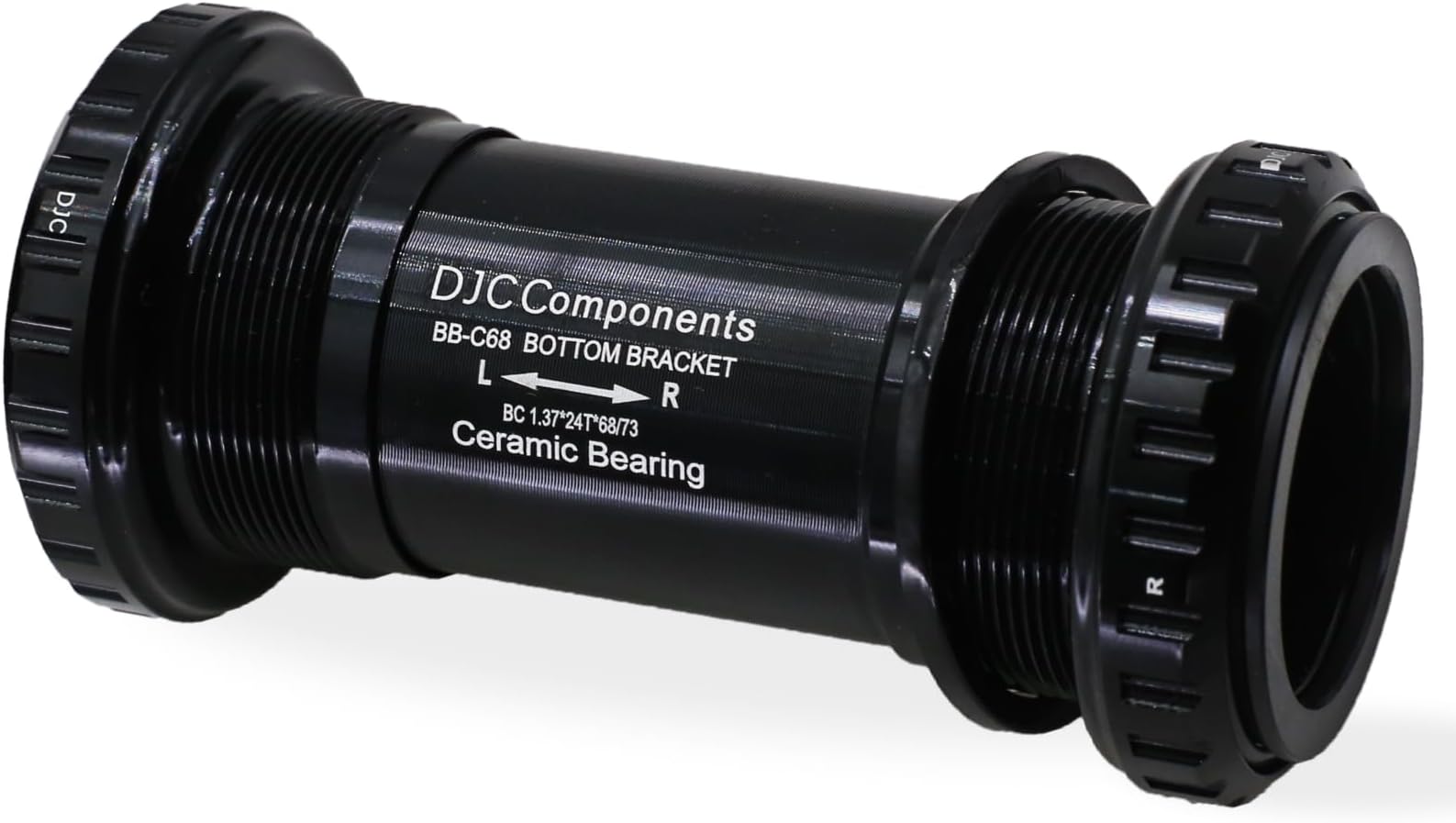 DJC Bike Ceramic Bearing Dub Bottom Bracket 68/73mm 29mm English Threaded BB Compatible with SRAM Dub 28.99mm Spindle (Ceramic Bearing Black)