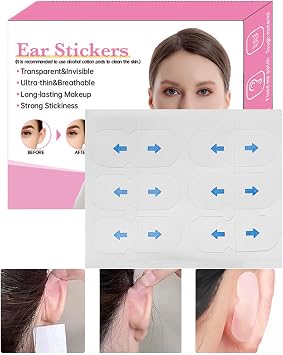 Ear Stickers - Discreet Ear Fixing Stickers | Ear Corrector Ear Tape, Ear Stickers Pinning Back Ears, Cosmetic Aesthetic Correctors for Ears