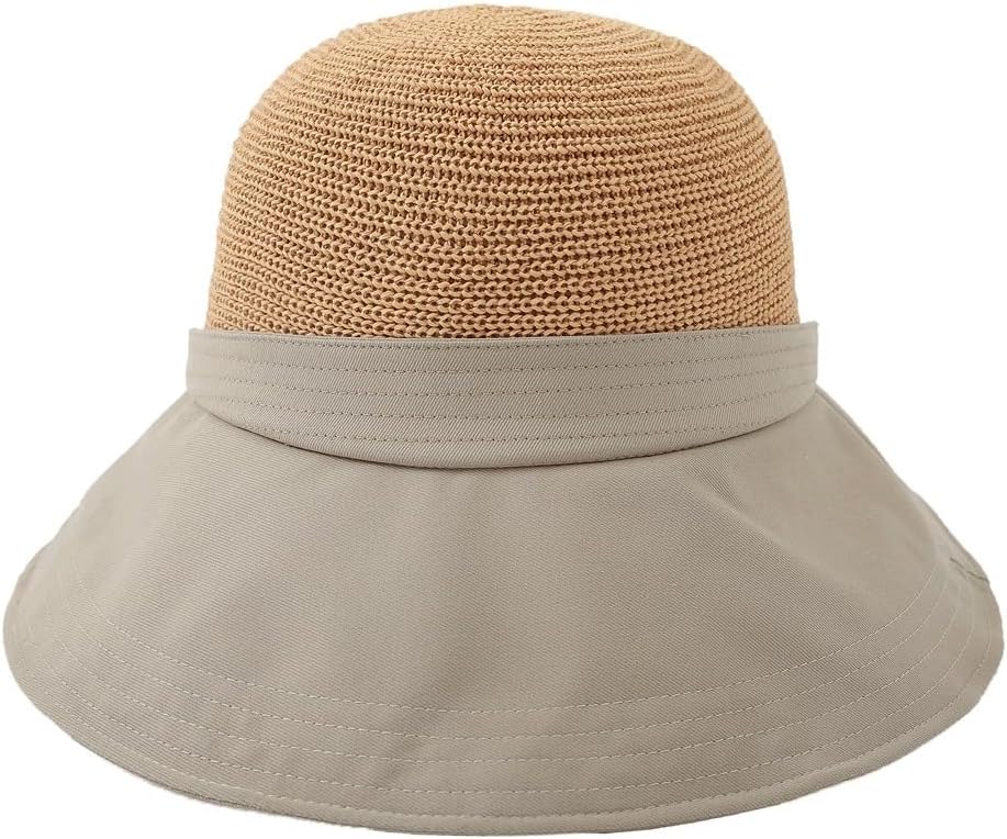 VIDI for Women Sun Protection hat Visor Sombrero Big Eaves Woven Fisherman