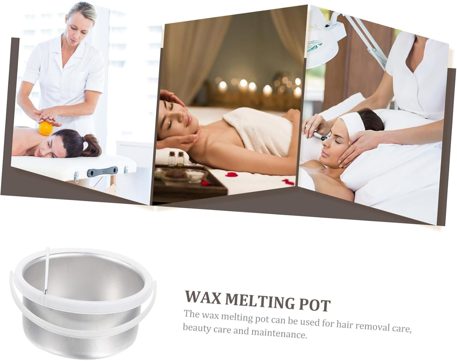MUELODSIC 2pcs Wax Melting Pot Container Aluminum Wax Bowl for Hair Removal and for Home Use