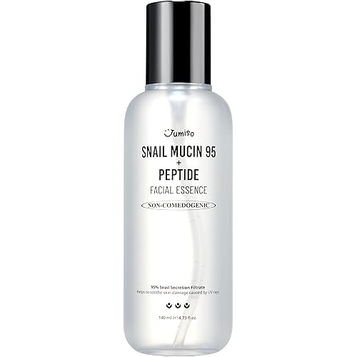 JUMISO Snail Mucin 95% + Peptide Essence 4.73 fl.oz / 140ml | Hydrating Serum with Snail, Face Moisturizer for Dry Skin, Daily Deep Hydration, Korean Skincare