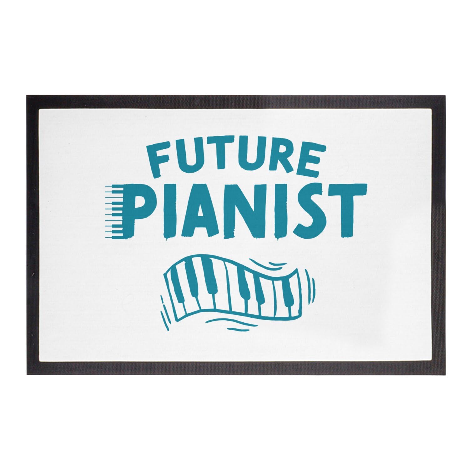 Paillasson Piano Blanc Original 75x50 cm | Anti-Saleté et Confortable pour Entrée de Musicien