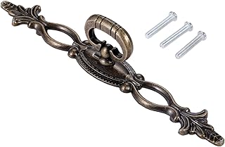 Vintage Koronki Pracy Uchwyt Antique Bronze Flower Pull Meble Stopu Pierścień Pokrętło W/Śruba Dekoruj Dekoruj Szafka Szafy Stare Styl Gaodpz