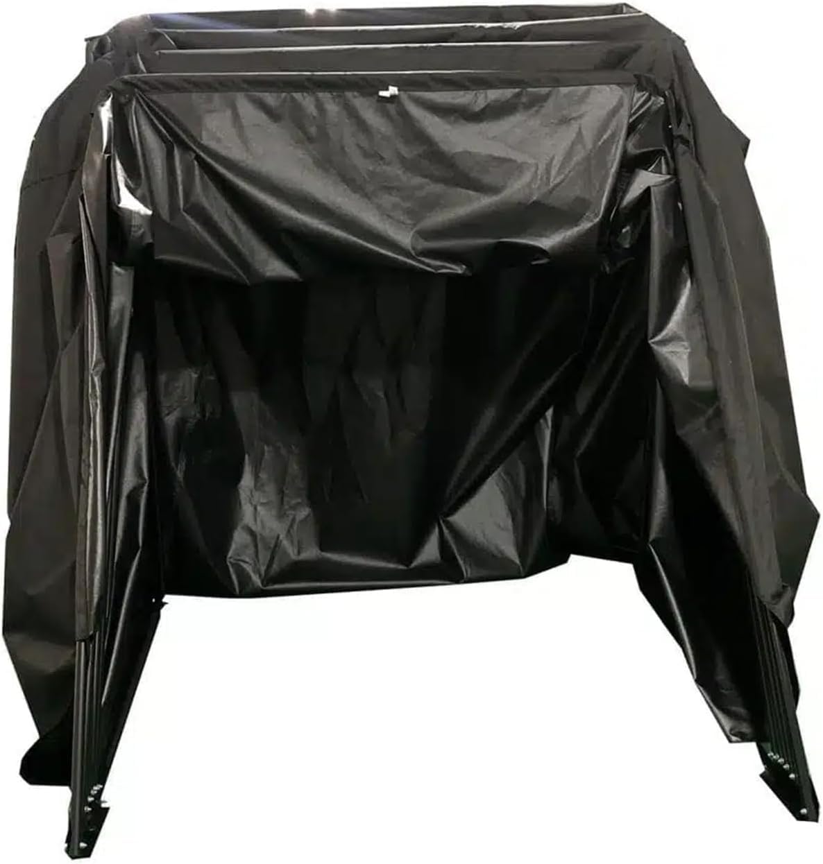 Motorcycle Garage Shelter Waterproof & UV Resistant 600D Oxford Bike Cover with Steel Frame | Lockable, Durable Outdoor Protection for Motorcycles & Scooters (XL) — view 3