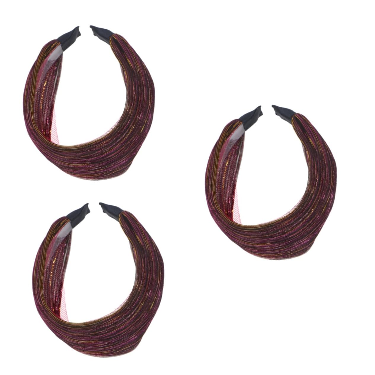 MAGICLULU 3 Diademas Anchas De Encaje Para Mujer Y Niña Accesorios De Moda Para El Cabello Banda De Tela Para El Cabello.