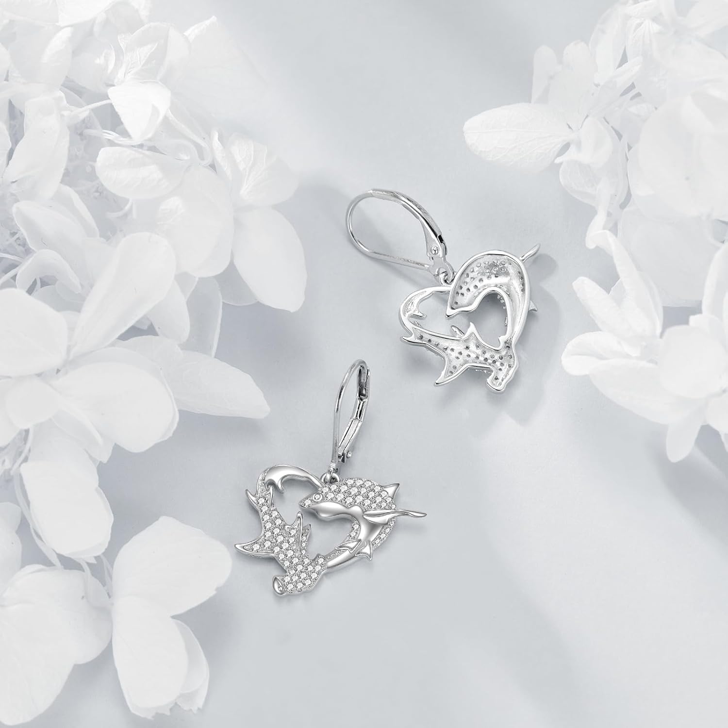 Animal Earrings Sterling Silver Moonstone Dangle Drop Earrings Animals Jewelry Gift for Women - Image 4