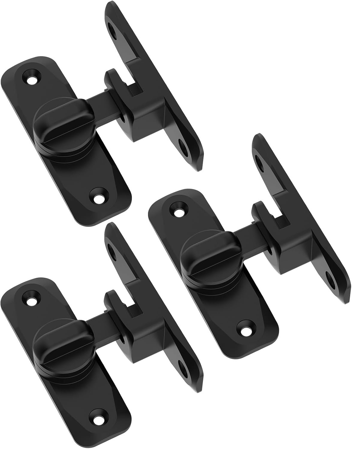 3 Pcs 90/180 Degree Barn Door Lock, Small Flip Gate Latches Hardware, Door Security Sliding Door Latch Lock fo Cabinets, Barn Door, Bathroom, Gardenr Doors