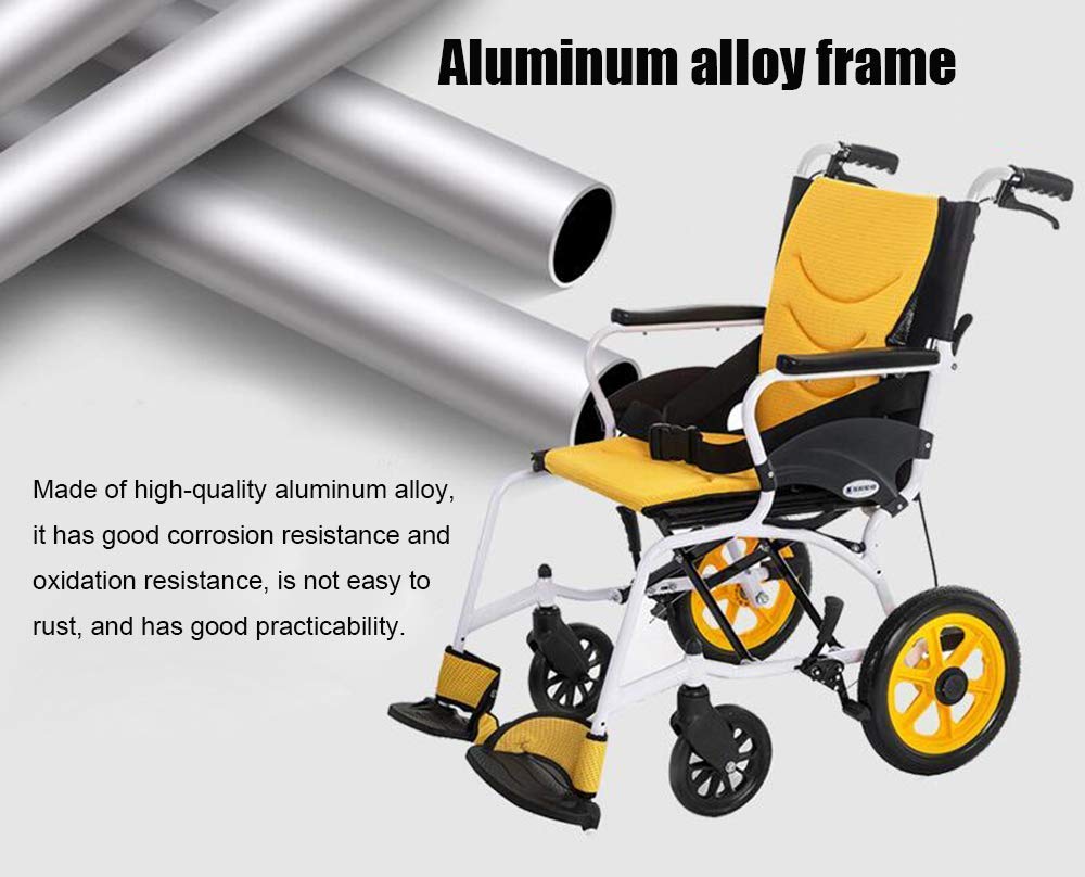 Wózek inwalidzki,Ręczny składany wózek inwalidzki ze stopu aluminium