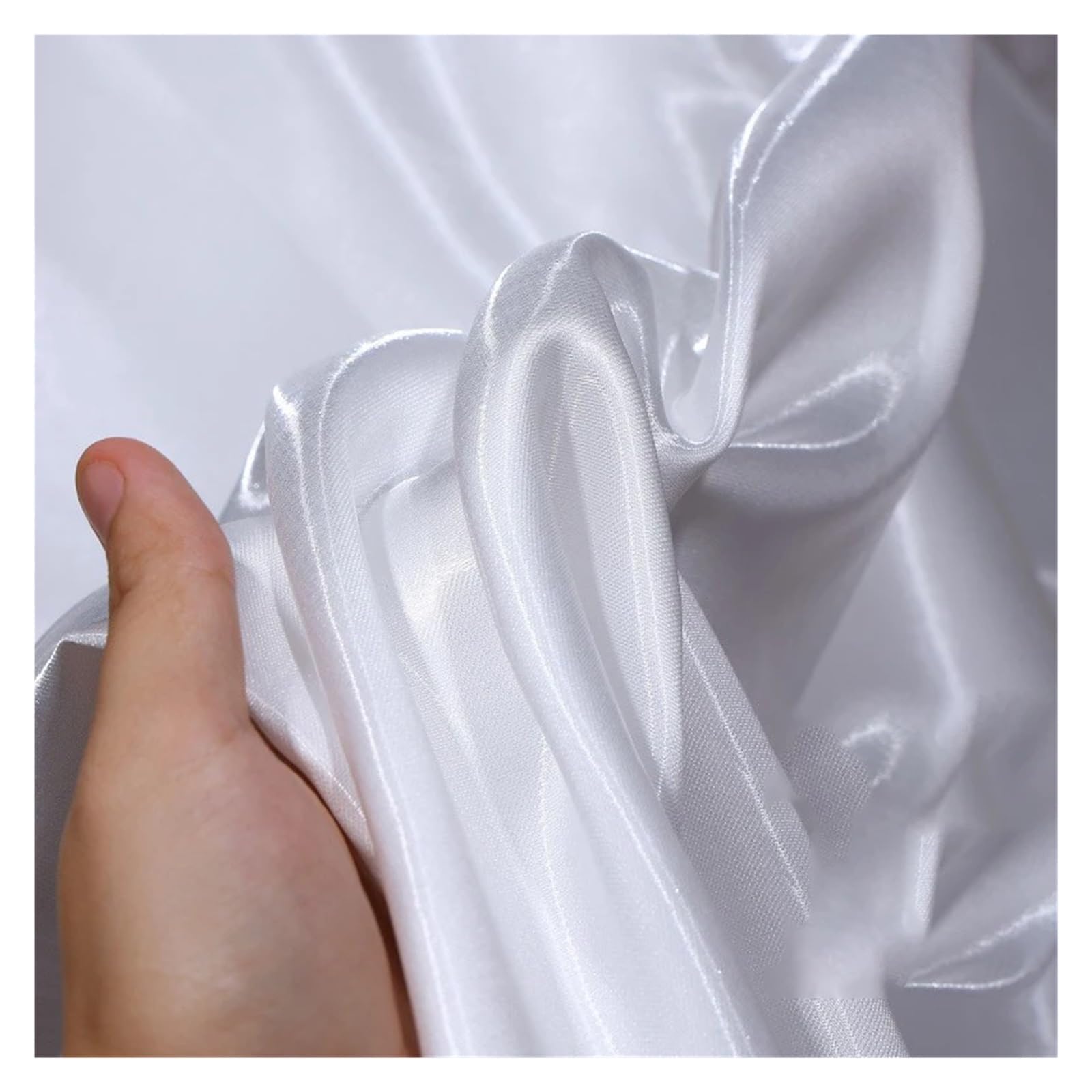 Satin Fabric Multi-Color Liquid Satin Reflective Crystal Fabric Smooth Sparkle Stiff Material for Craft(Color 13)