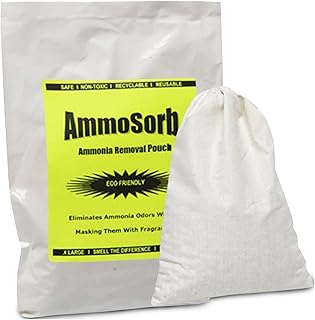 Reusable Ammonia Odor Eliminator Deodorizer Pouch: Treats 150 Sq. Ft.