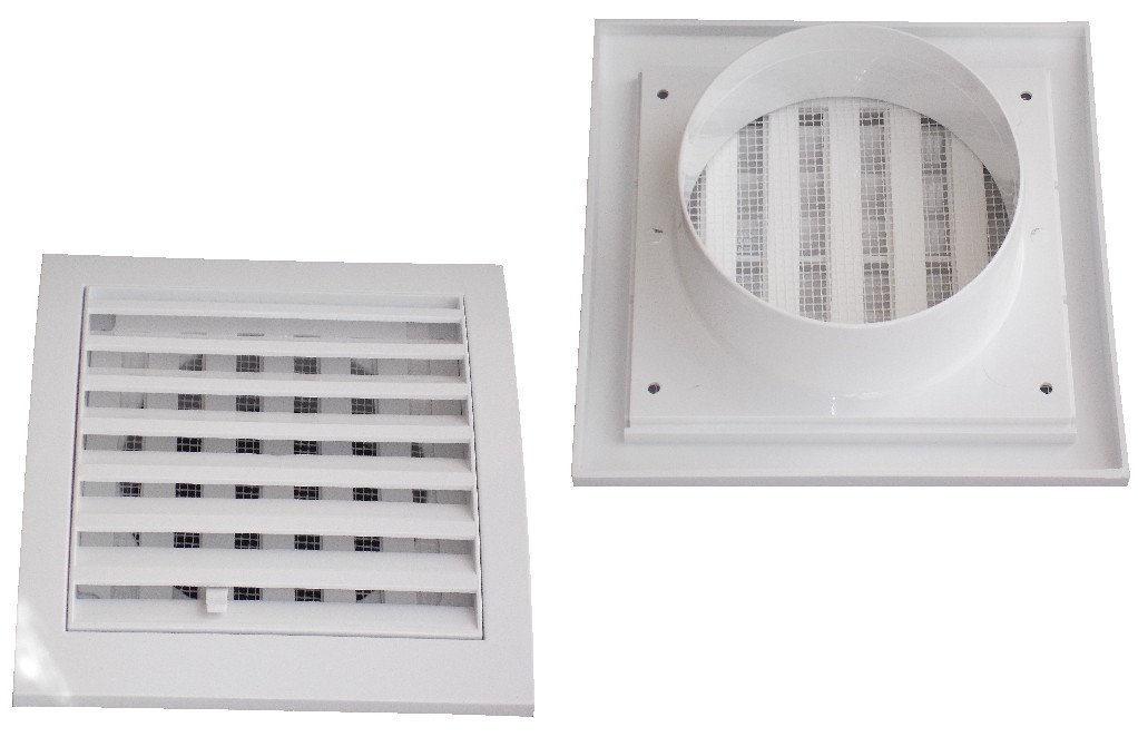 Homehobby By 3L White Air Ventilation Plastic Grill Cover 148Mm X 153Mm Adjustable Ã˜100 Ducting