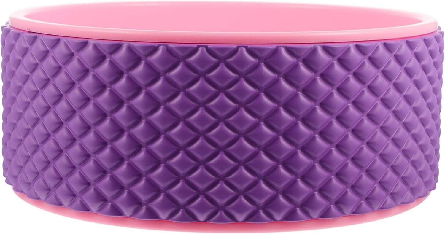 NOLITOY Yoga Wheel, Fitness Backbend Wheel No-Slip Exercise Wheel Back Stretching for Beginner Purple