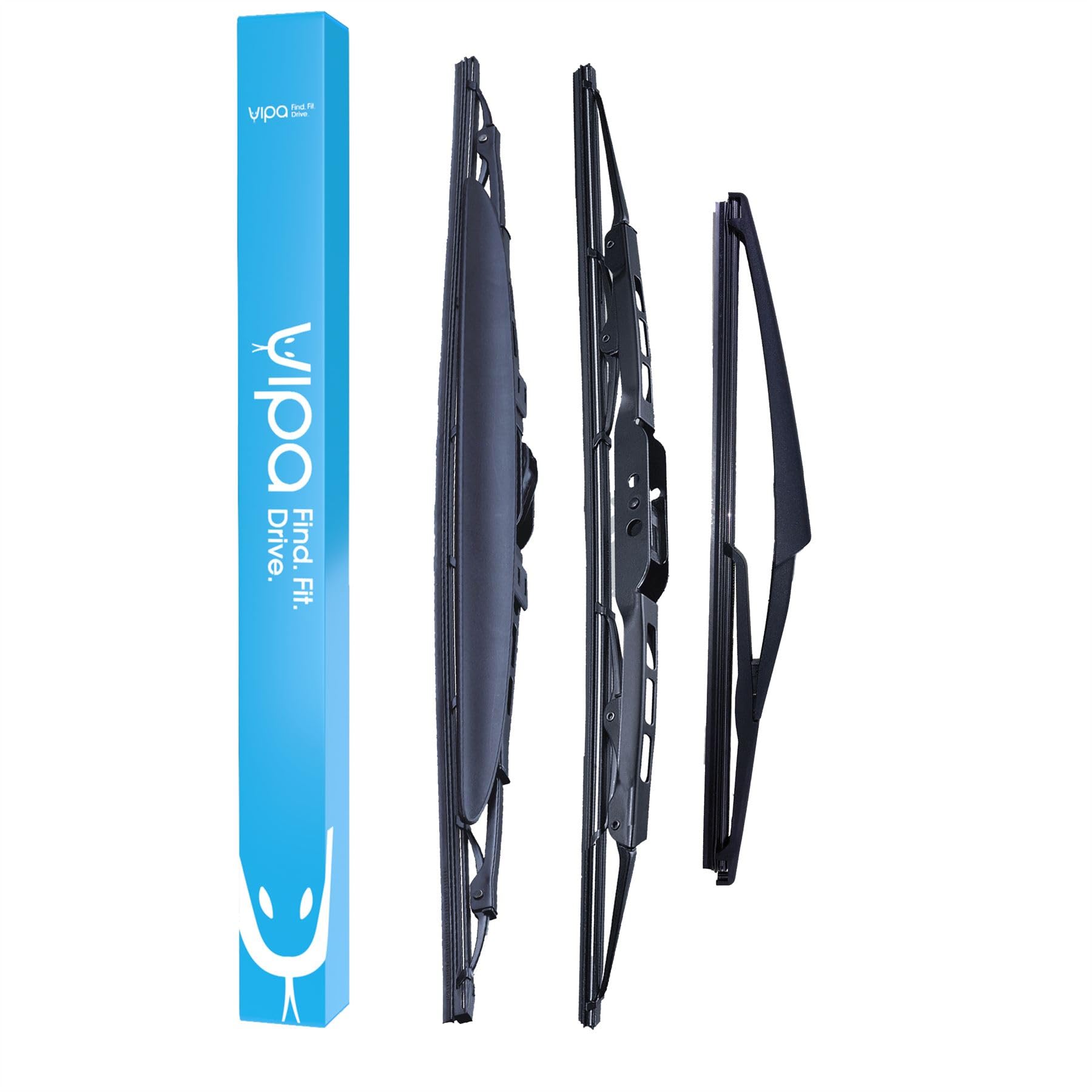 Vipa Car Parts Premium Wiper Blade Set | fits: DACIA DUSTER SUV (Apr 2010 to Oct 2017) | All-Weather Performance | Durable, Streak-Free Windshield Wipers | Easy Installation