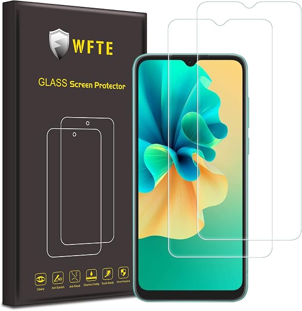 WFTE [2-Pack Screen Protector for Blackview A55 Pro,Anti-Scratch,High Transparency,Anti-fingerprint,Bubble-Free,Dust-Free Premium Screen Protector Tempered Glass For Blackview A55 Pro