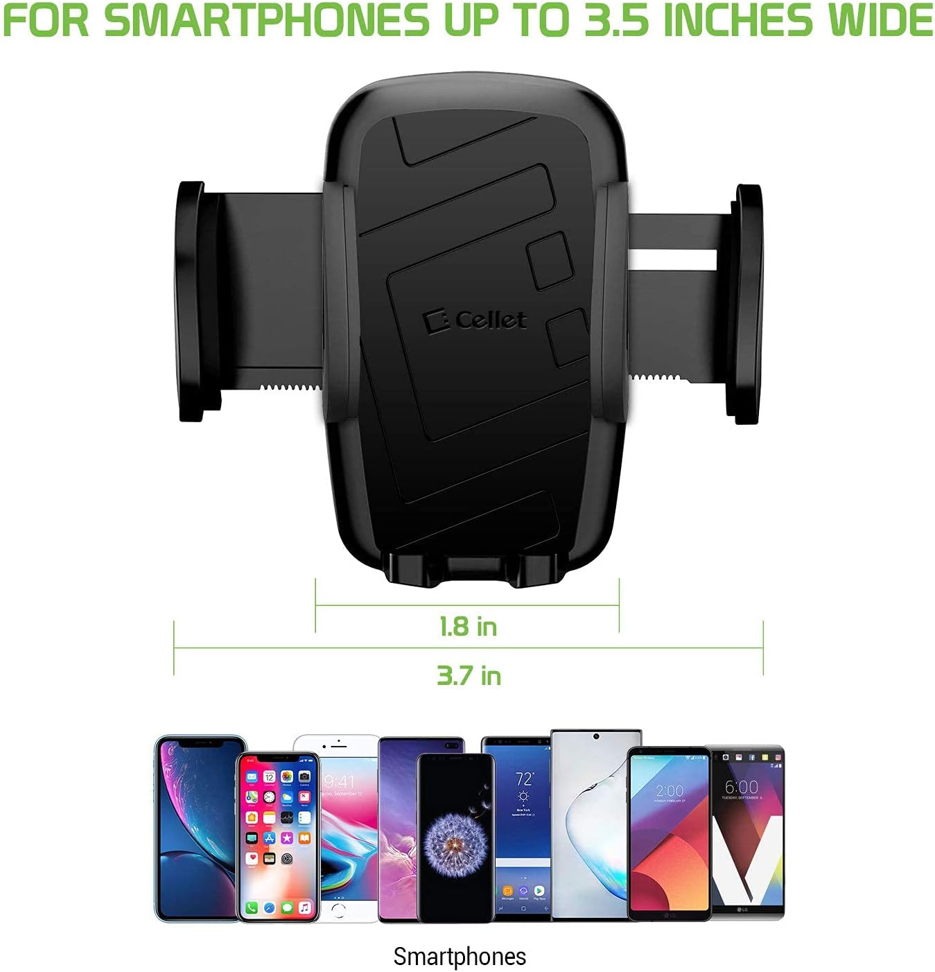 Cellet Adjustable CD Slot Smartphone Holder Cell Phone Mount Cradle Compatible with Motorola One Zoom Moto E6 Z4 Z3 G7 G6 Power Play : Cell Phones & Accessories