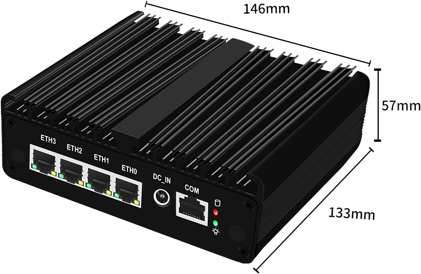 Firewall Micro Appliance N150,4X i226-V 2.5G Fanless Mini PC,4*USB,HDMI,DP,1*RJ45 COM,WiFi Solt Industrial PC,8GB DDR5 128GB SSD
