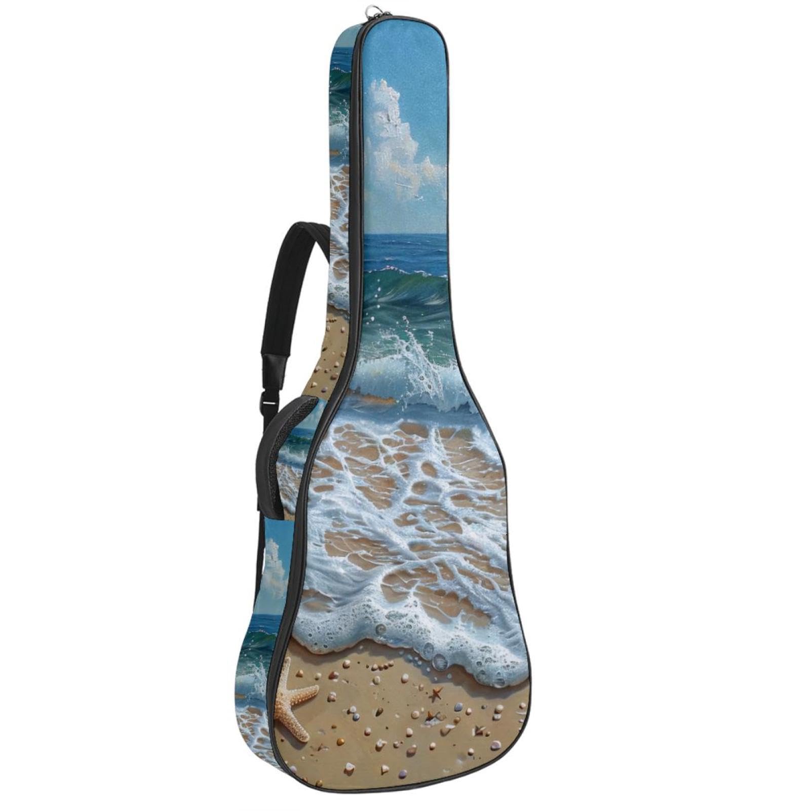 Housse guitare acoustique imperméable à couche de protection et rangements - 8
