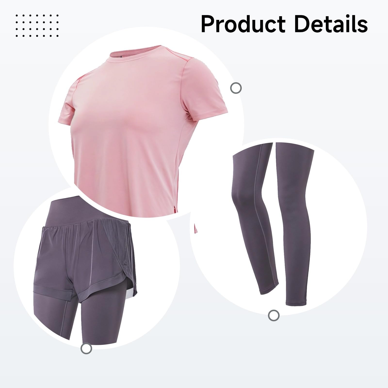 Conjunto de dos piezas negro para mujer, conjunto de pilates con mangas cortas, tela de poliéster transpirable y elastano, ropa deportiva casual, talla XXL