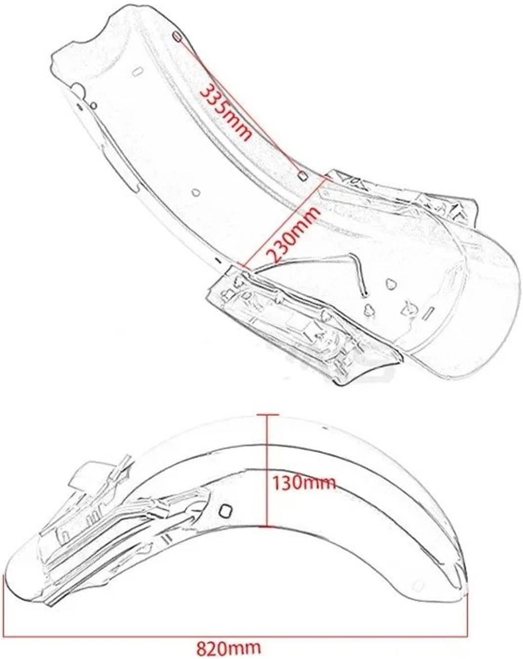 追跡付★オートバイ用 泥除け ツーリングエレクトラグライドロードストリートグライド フライヤー 14-20用オートバイLED CVOスタイル